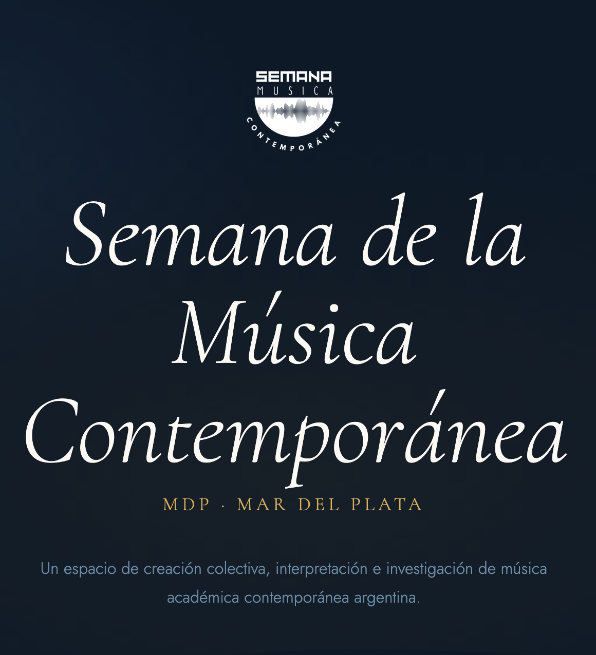 Semana de la Música Contemporánea 2026, Mar del Plata 28/9 – 4-10/2026